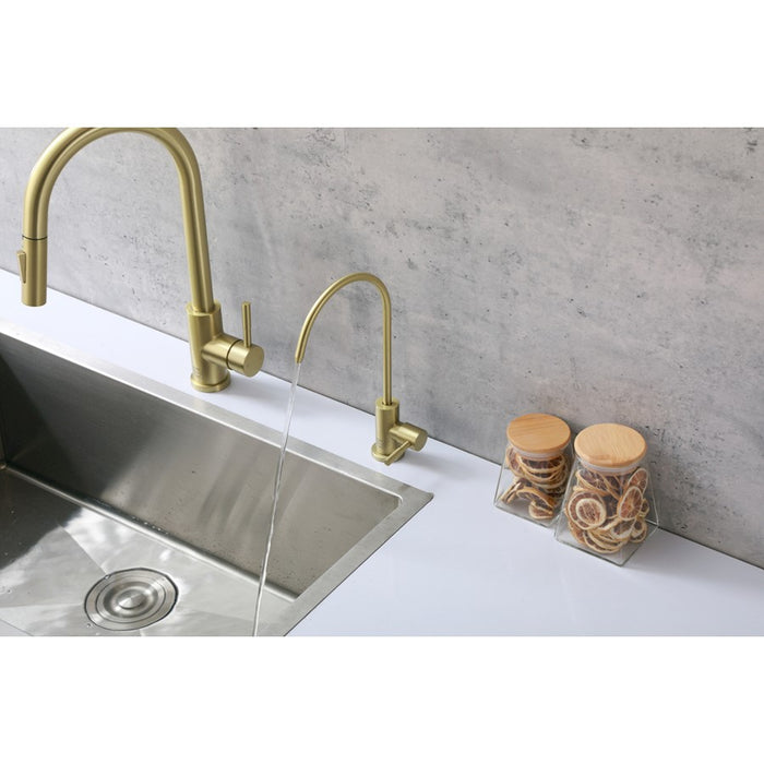 Elegant Lighting Rian Kitchen Faucet, Brushed Gold