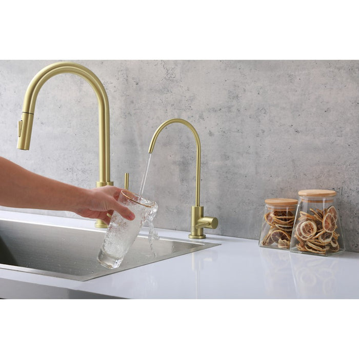 Elegant Lighting Rian Kitchen Faucet, Brushed Gold