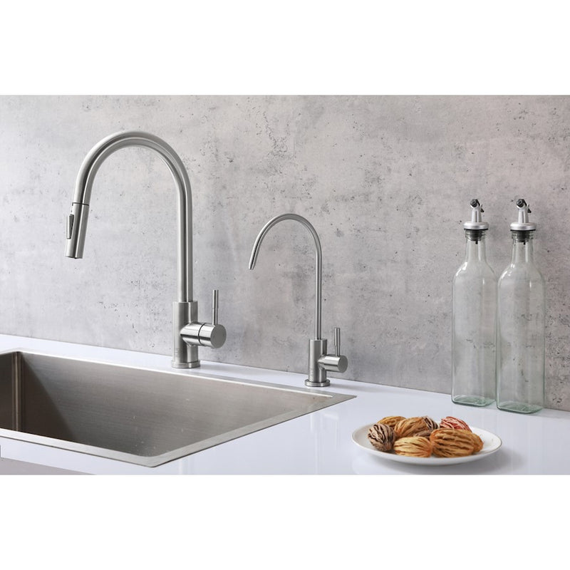 Elegant Lighting Rian Kitchen Faucet, Brushed Nickel