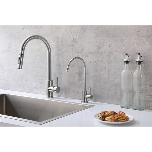Elegant Lighting Rian Kitchen Faucet, Brushed Nickel