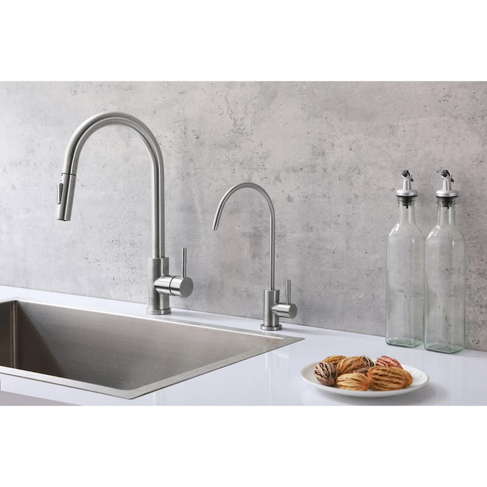 Elegant Lighting Rian Kitchen Faucet, Brushed Nickel