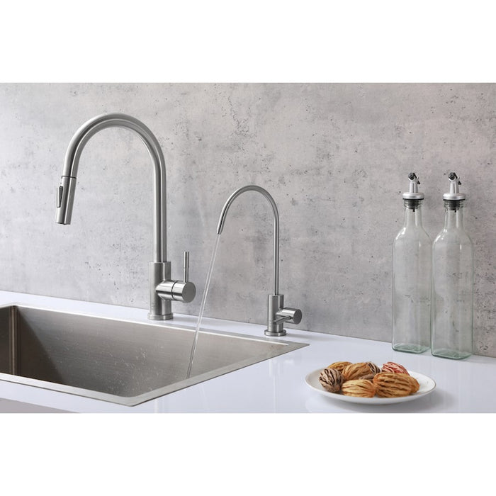 Elegant Lighting Rian Kitchen Faucet, Brushed Nickel
