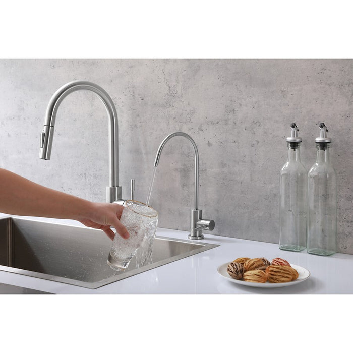 Elegant Lighting Rian Kitchen Faucet, Brushed Nickel