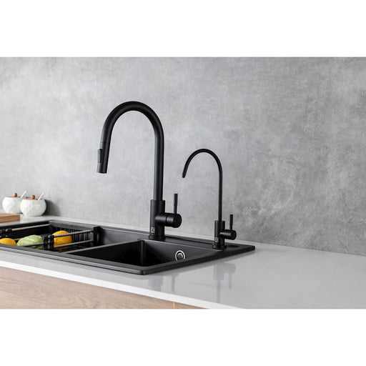 Elegant Lighting Rian Kitchen Faucet, Matte Black