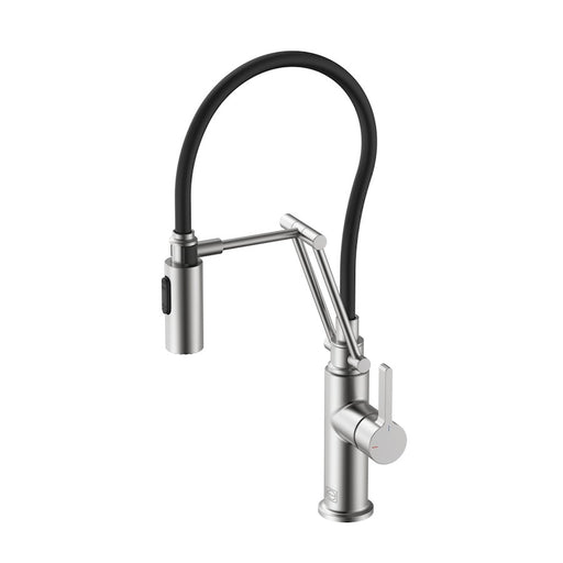 Elegant Lighting Leonardo Kitchen Faucet, Brushed Nickel
