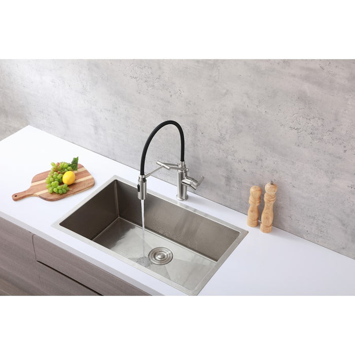 Elegant Lighting Leonardo Kitchen Faucet, Brushed Nickel
