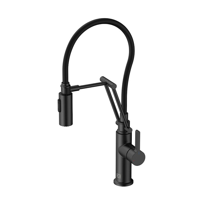 Elegant Lighting Leonardo Kitchen Faucet, Matte Black