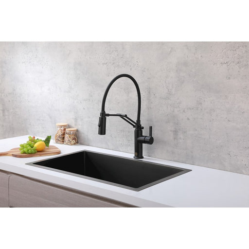 Elegant Lighting Leonardo Kitchen Faucet, Matte Black