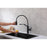 Elegant Lighting Leonardo Kitchen Faucet, Matte Black