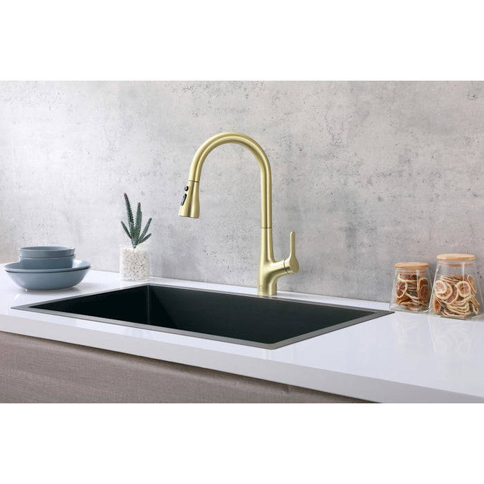 Elegant Lighting Andrea Kitchen Faucet, Brushed Gold