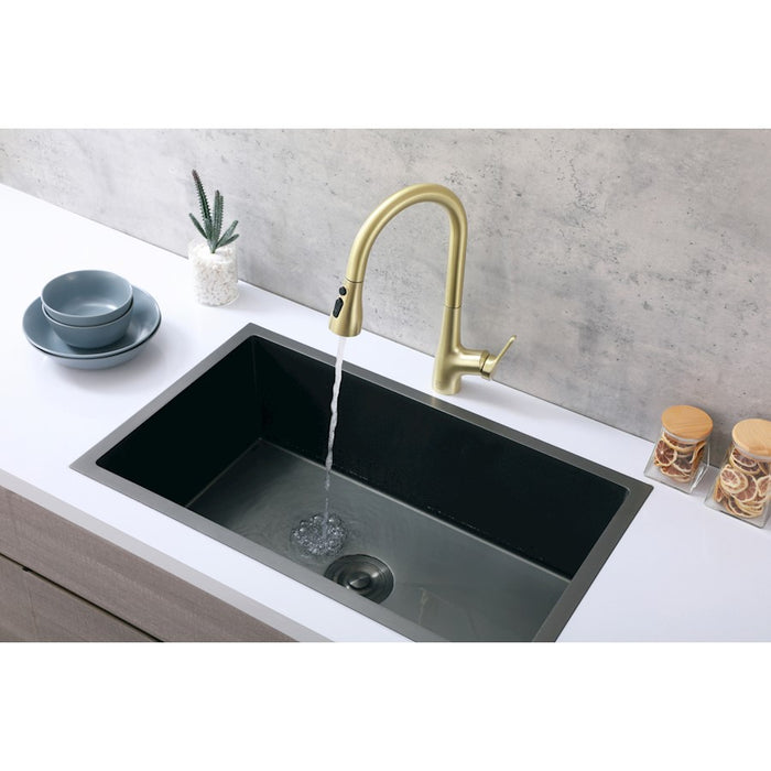 Elegant Lighting Andrea Kitchen Faucet, Brushed Gold
