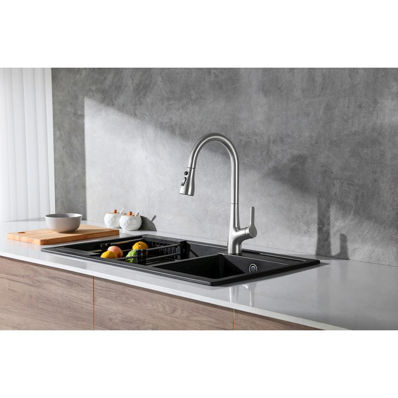 Elegant Lighting Andrea Kitchen Faucet, Brushed Nickel