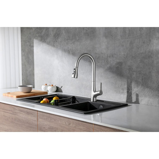Elegant Lighting Andrea Kitchen Faucet, Brushed Nickel