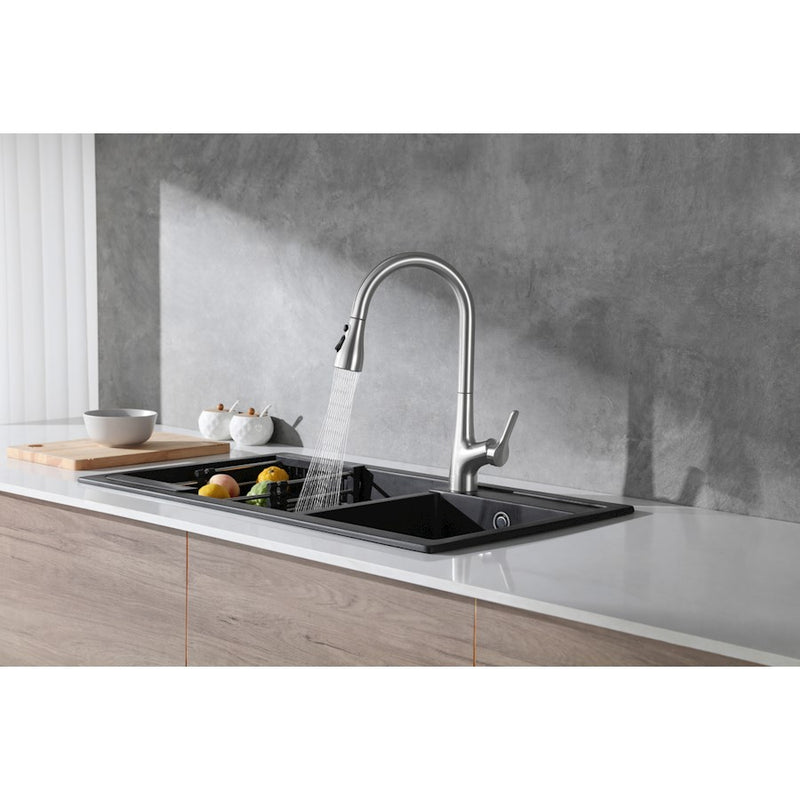 Elegant Lighting Andrea Kitchen Faucet, Brushed Nickel