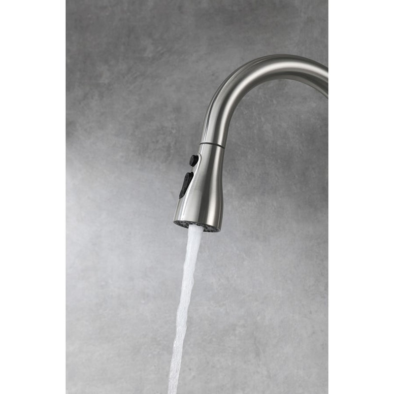 Elegant Lighting Andrea Kitchen Faucet, Brushed Nickel