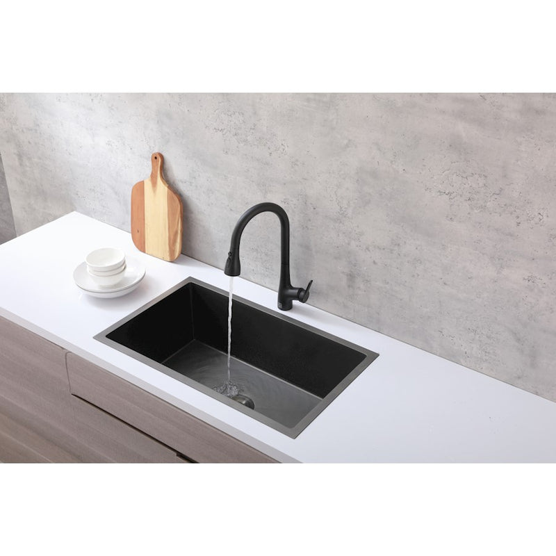Elegant Lighting Andrea Kitchen Faucet, Matte Black
