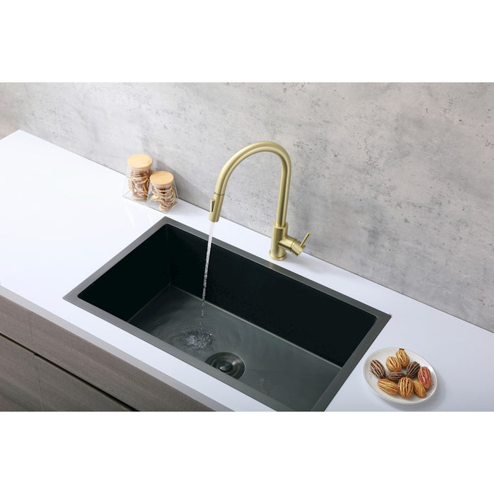 Elegant Lighting Luca Kitchen Faucet, Brushed Gold