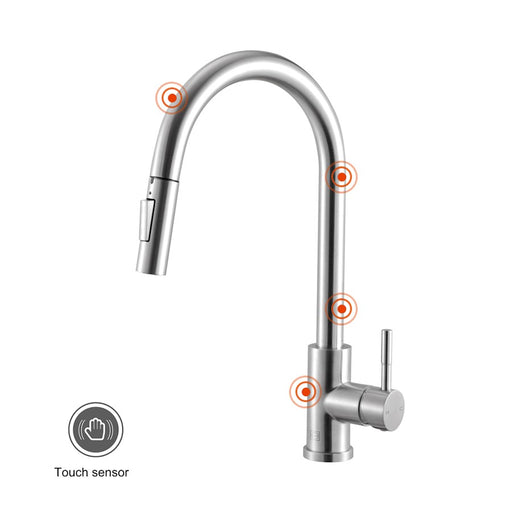 Elegant Lighting Luca Kitchen Faucet, Brushed Nickel