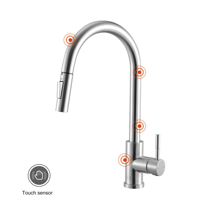 Elegant Lighting Luca Kitchen Faucet, Brushed Nickel