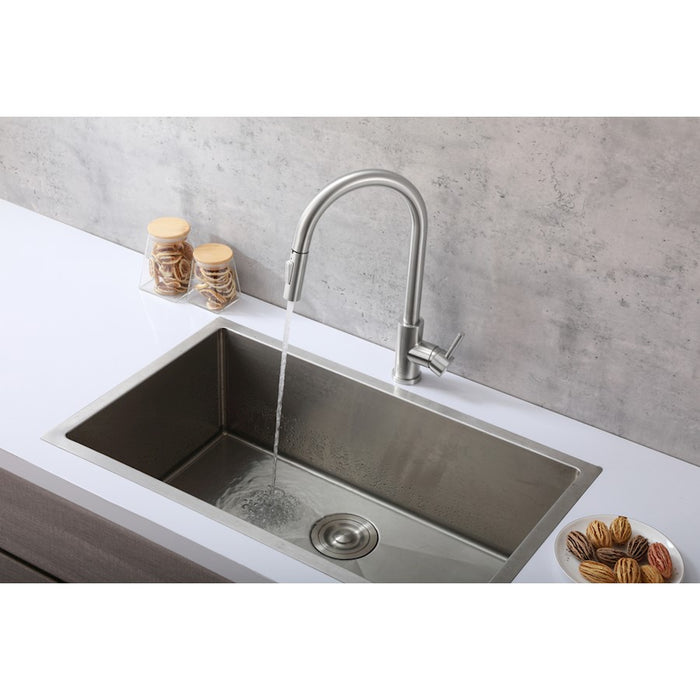 Elegant Lighting Luca Kitchen Faucet, Brushed Nickel