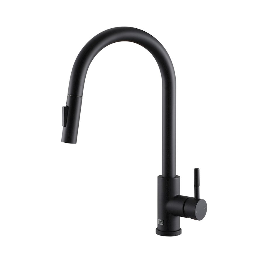 Elegant Lighting Luca Kitchen Faucet, Matte Black