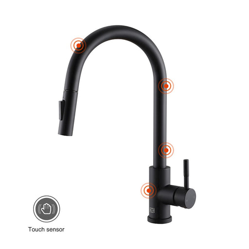 Elegant Lighting Luca Kitchen Faucet, Matte Black