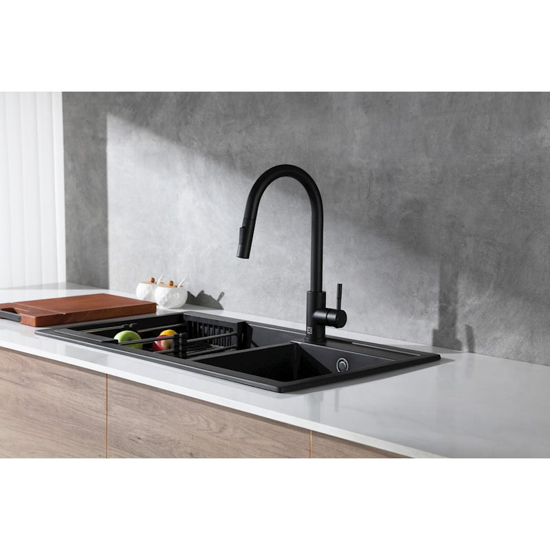Elegant Lighting Luca Kitchen Faucet, Matte Black