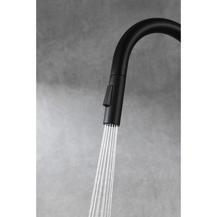 Elegant Lighting Luca Kitchen Faucet, Matte Black