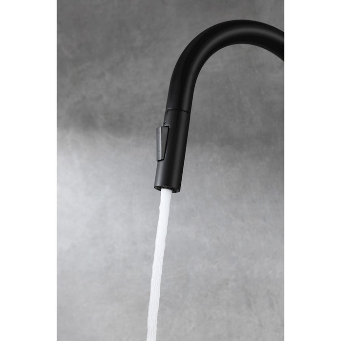 Elegant Lighting Luca Kitchen Faucet, Matte Black