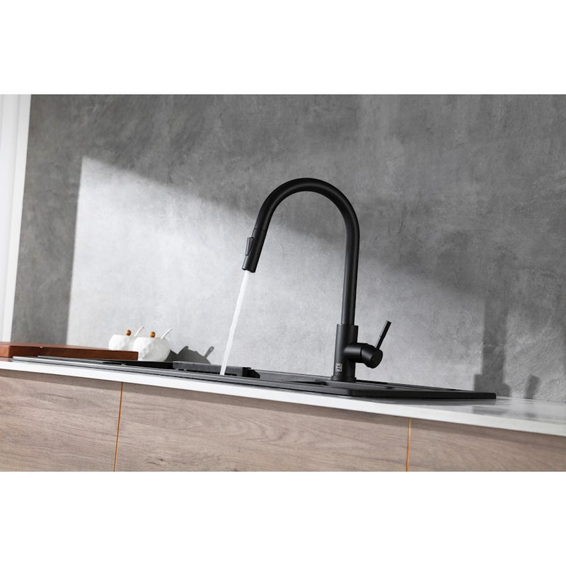 Elegant Lighting Luca Kitchen Faucet, Matte Black