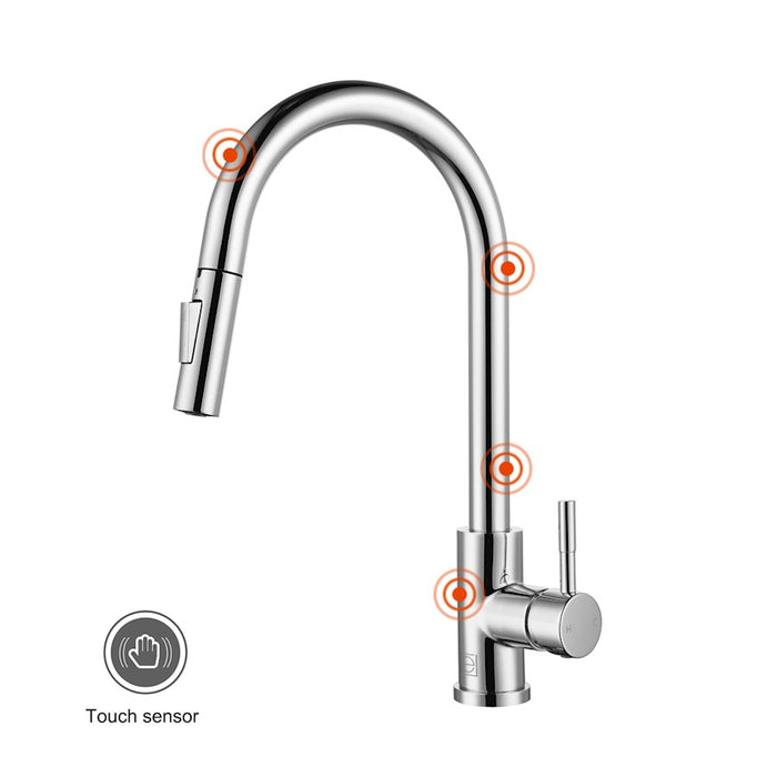Elegant Lighting Luca Kitchen Faucet, Chrome