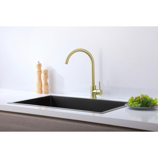 Elegant Lighting Finn Kitchen Faucet, Brushed Gold