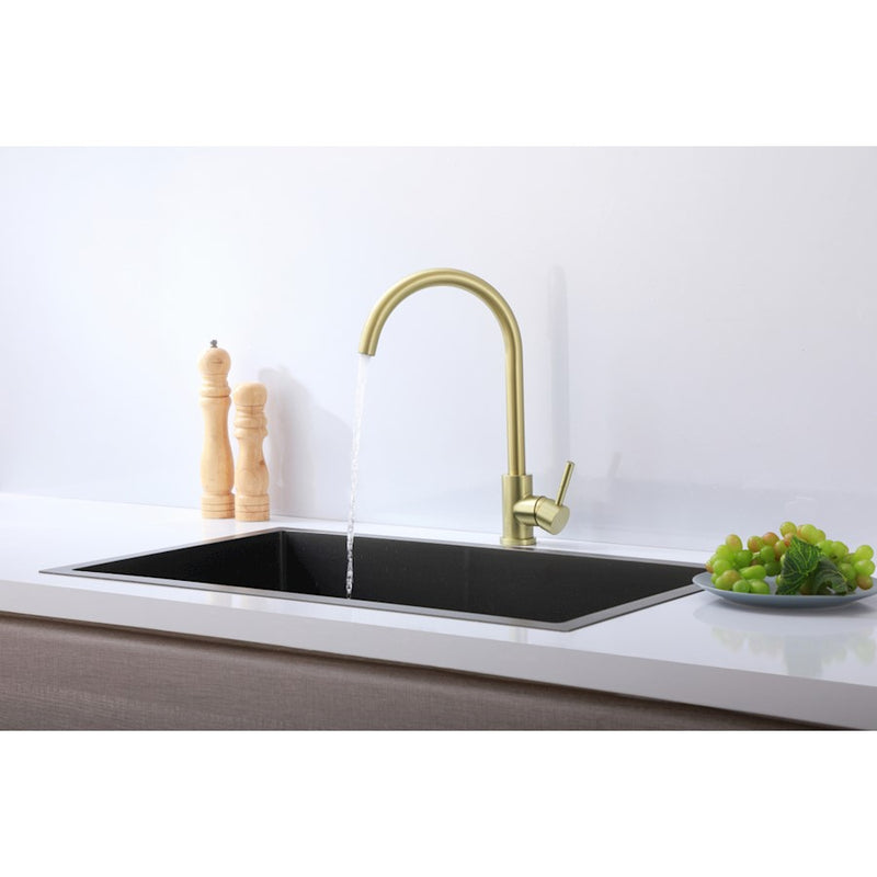 Elegant Lighting Finn Kitchen Faucet, Brushed Gold