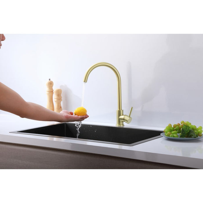 Elegant Lighting Finn Kitchen Faucet, Brushed Gold