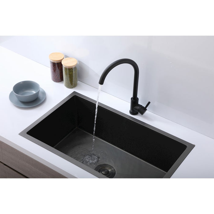 Elegant Lighting Finn Kitchen Faucet, Matte Black