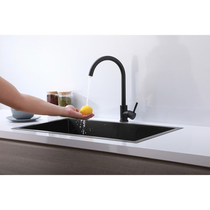 Elegant Lighting Finn Kitchen Faucet, Matte Black
