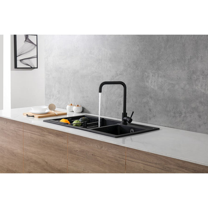 Elegant Lighting Levi Kitchen Faucet, Matte Black
