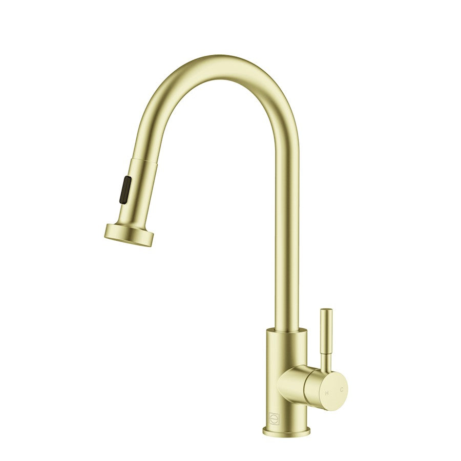 Elegant Lighting Sem Kitchen Faucet, Brushed Gold