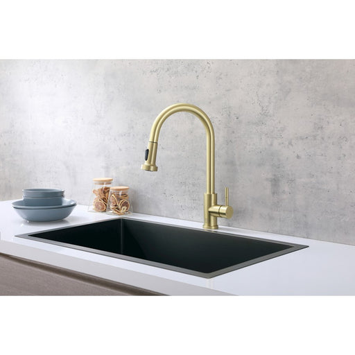 Elegant Lighting Sem Kitchen Faucet, Brushed Gold