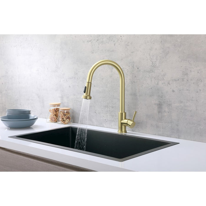 Elegant Lighting Sem Kitchen Faucet, Brushed Gold