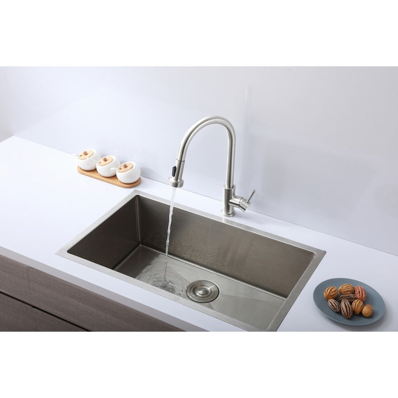 Elegant Lighting Sem Kitchen Faucet, Brushed Nickel