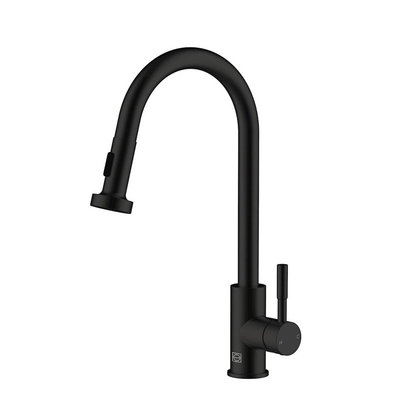 Elegant Lighting Sem Kitchen Faucet, Matte Black