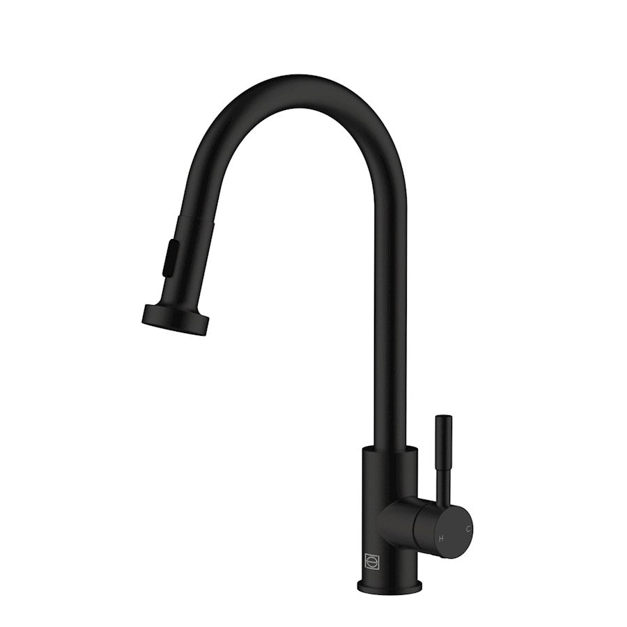 Elegant Lighting Sem Kitchen Faucet, Matte Black