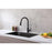Elegant Lighting Sem Kitchen Faucet, Matte Black
