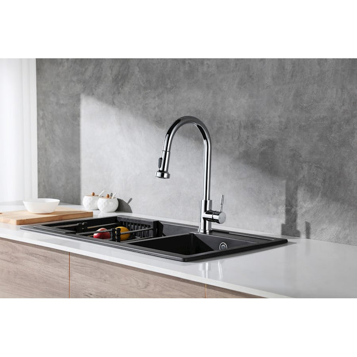 Elegant Lighting Sem Kitchen Faucet, Chrome