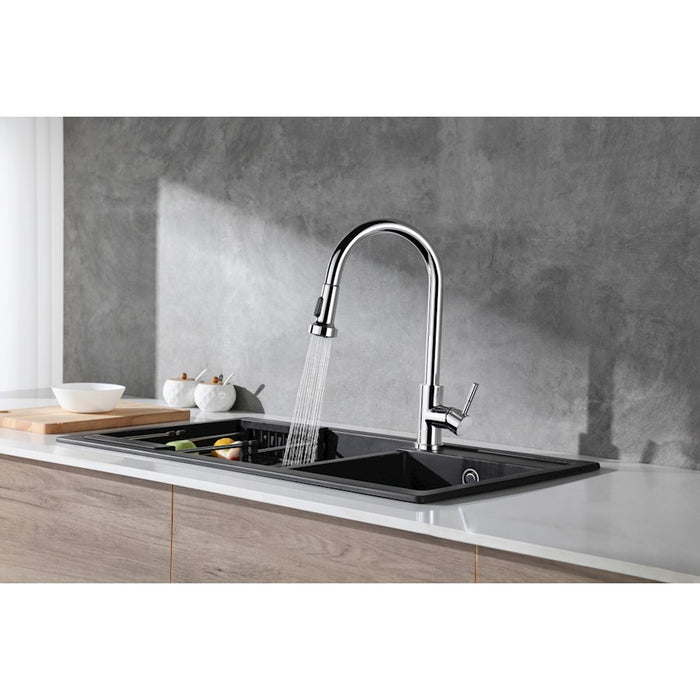 Elegant Lighting Sem Kitchen Faucet, Chrome