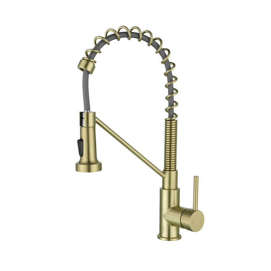 Elegant Lighting Yara Kitchen Faucet, Brushed Gold