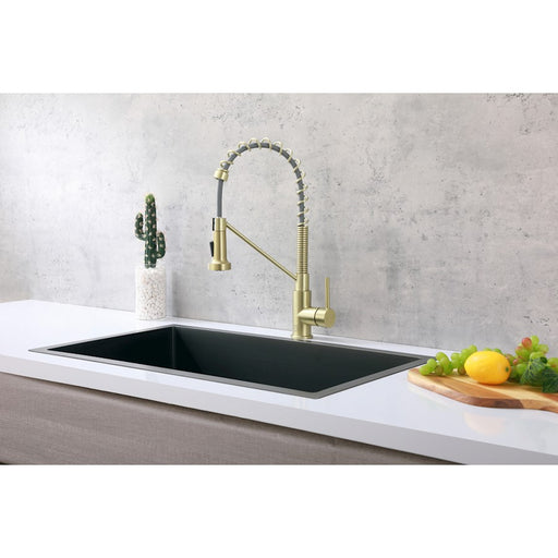 Elegant Lighting Yara Kitchen Faucet, Brushed Gold