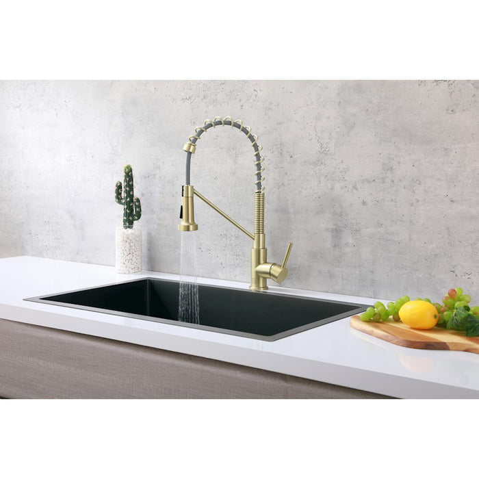 Elegant Lighting Yara Kitchen Faucet, Brushed Gold