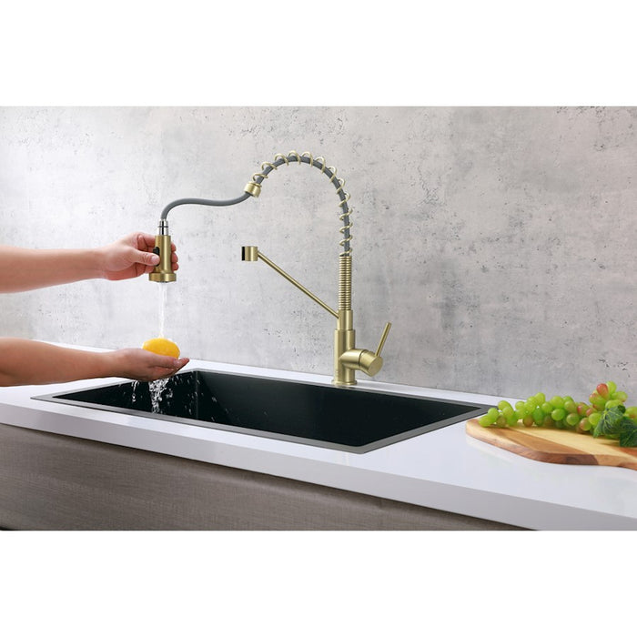 Elegant Lighting Yara Kitchen Faucet, Brushed Gold